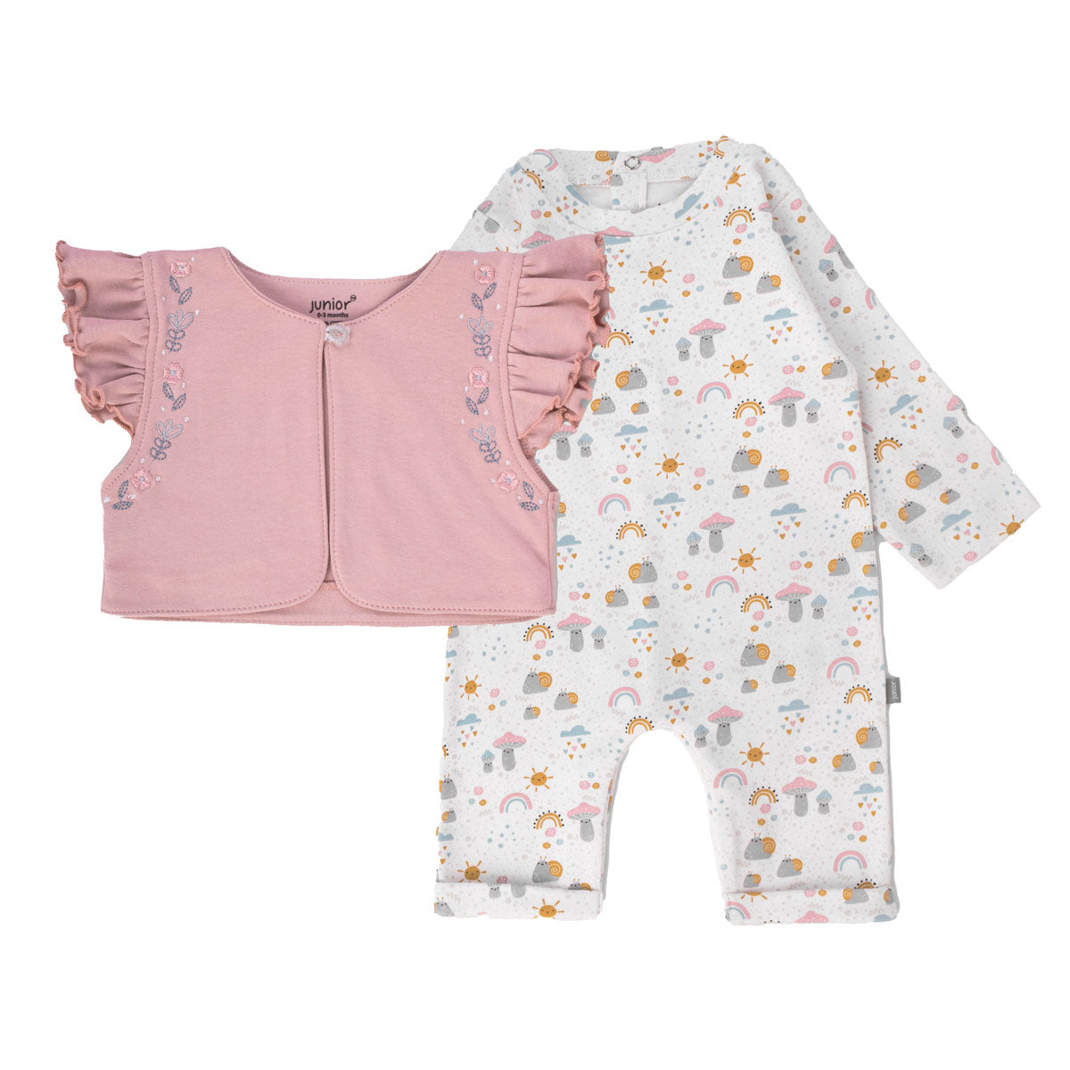 Junior Jacket + Printed Romper Small Cute